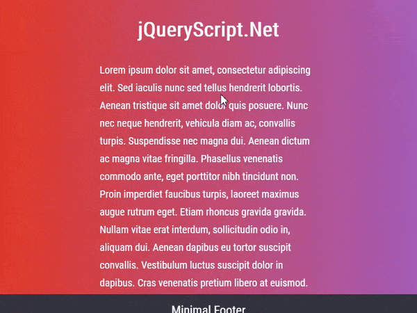 Sticky Expanding Footer In jQuery And CSS